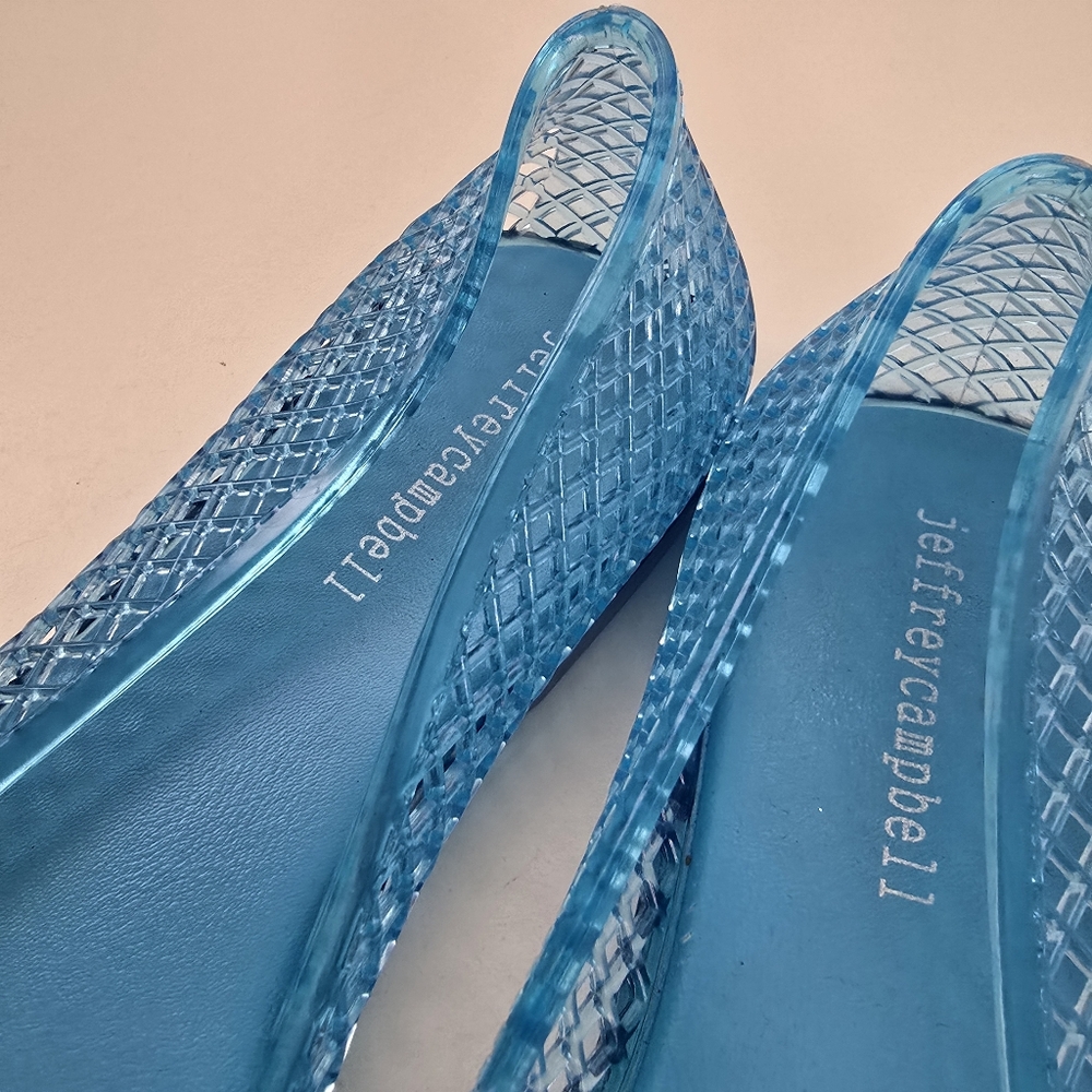 Jeffrey Campbell Suni Jelly Flats Blue Size 7 - Picture 6 of 10